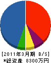 大隅土建 貸借対照表 2011年3月期