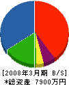 板橋産業 貸借対照表 2008年3月期