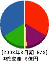 松輪産業 貸借対照表 2008年3月期
