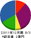 大江電気工事 貸借対照表 2011年12月期