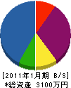 山田電気 貸借対照表 2011年1月期