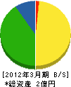 千翔建設 貸借対照表 2012年3月期