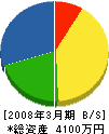 藤岡組 貸借対照表 2008年3月期
