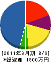 天龍建設 貸借対照表 2011年6月期