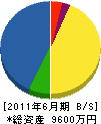 西川管機 貸借対照表 2011年6月期