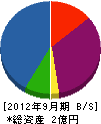 村岡 貸借対照表 2012年9月期