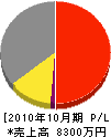 今野設備工業 損益計算書 2010年10月期