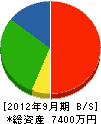 渡邉土建 貸借対照表 2012年9月期