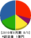 鶴昇建設 貸借対照表 2010年8月期