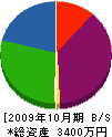 岡田塗装 貸借対照表 2009年10月期