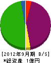 尾崎電気商会 貸借対照表 2012年9月期