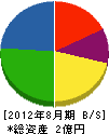 松尾電設工業 貸借対照表 2012年8月期