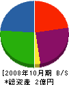 ユアサデザインルーム 貸借対照表 2008年10月期
