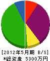 京泊工業 貸借対照表 2012年5月期