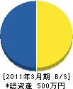 山城上下水道事業（同） 貸借対照表 2011年3月期