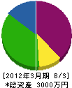 岡田工務店 貸借対照表 2012年3月期