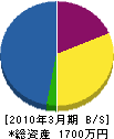 渡辺事業所 貸借対照表 2010年3月期