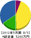 ヤマト電気工業所 貸借対照表 2012年5月期