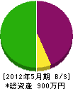 押塚鉄工 貸借対照表 2012年5月期