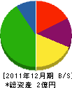 津野建設 貸借対照表 2011年12月期