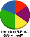 青木酸素商店 貸借対照表 2011年10月期