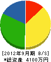 大岡田建設 貸借対照表 2012年9月期