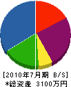 橋本造園 貸借対照表 2010年7月期