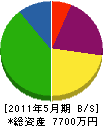 長井造園美術 貸借対照表 2011年5月期