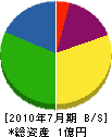 竹村建設 貸借対照表 2010年7月期