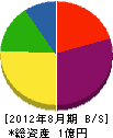 藤森運送 貸借対照表 2012年8月期