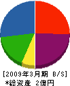 三浦硝子店 貸借対照表 2009年3月期