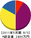 竹島産業 貸借対照表 2011年5月期