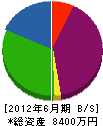 勝泉建築板金工業 貸借対照表 2012年6月期