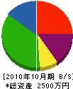 佐久間工務店 貸借対照表 2010年10月期