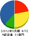 小野建設 貸借対照表 2012年9月期