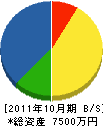 長谷川電機 貸借対照表 2011年10月期