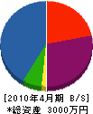 本田造園土木 貸借対照表 2010年4月期