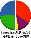 栃尾電業社 貸借対照表 2008年9月期