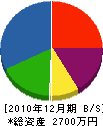 村崎設備 貸借対照表 2010年12月期