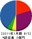 伊藤塗装工業 貸借対照表 2011年1月期