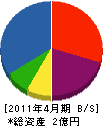 伊藤建設 貸借対照表 2011年4月期