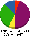 川野組 貸借対照表 2012年3月期