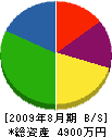 松本園芸 貸借対照表 2009年8月期