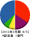 村田建築 貸借対照表 2012年3月期