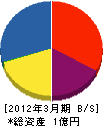 日本小水力発電 貸借対照表 2012年3月期