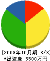 島田建設 貸借対照表 2009年10月期