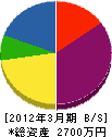 Ｋ・ソリューション 貸借対照表 2012年3月期