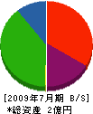 シムラ技術 貸借対照表 2009年7月期