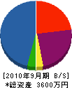えびの工務店 貸借対照表 2010年9月期