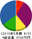 司興業 貸借対照表 2010年5月期